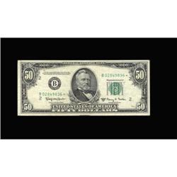 Fr. 2112-B* $50 1950E Federal Reserve Note. Very