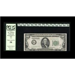 Fr. 2154-G $100 1934B Federal Reserve Note. PCGS