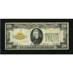 Fr. 2402 $20 1928 Gold Certificate. Very