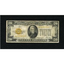 Fr. 2402* $20 1928 Gold Certificate. Very