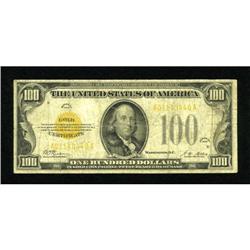 Fr. 2405 $100 1928 Gold Certificate. Very Good.