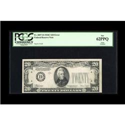 Fr. 2057-D $20 1934C Federal Reserve Note. PCGS