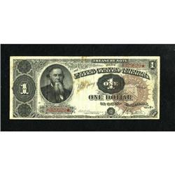 Fr. 347 $1 1890 Treasury Note Fine-Very Fine.