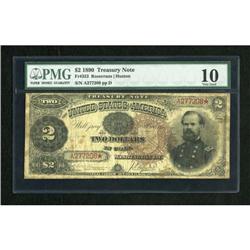 Fr. 353 $2 1890 Treasury Note PMG Very Good 10.