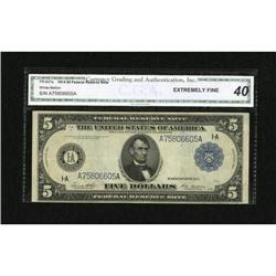 Fr. 847a $5 1914 Federal Reserve Note CGA