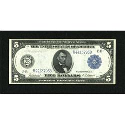 Fr. 850 $5 1914 Federal Reserve Note Very Fine.