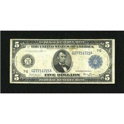Fr. 869 $5 1914 Federal Reserve Note Fine.