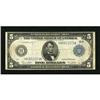 Image 1 : Fr. 875b $5 1914 Federal Reserve Note Fine.