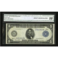 Fr. 883a $5 1914 Federal Reserve Note CGA About