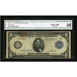 Fr. 891b $5 1914 Federal Reserve Note CGA Very