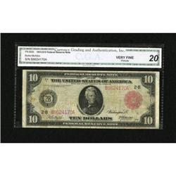 Fr. 893b $10 1914 Red Seal Federal Reserve Note