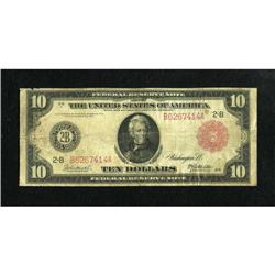 Fr. 893b $10 1914 Red Seal Federal Reserve Note