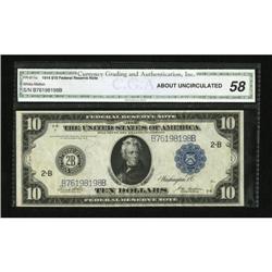 Fr. 911c $10 1914 Federal Reserve Note CGA About