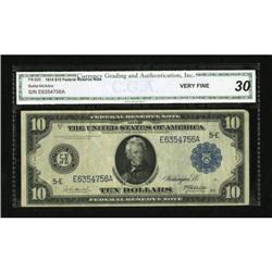Fr. 920 $10 1914 Federal Reserve Note CGA Very