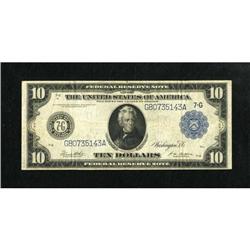 Fr. 931b $10 1914 Federal Reserve Note Fine.