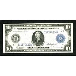 Fr. 939 $10 1914 Federal Reserve Note About New.
