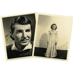 John Sutton and Joan Carroll Signed Photos