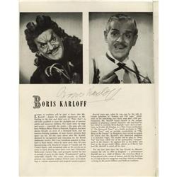 Boris Karloff Signed "Peter Pan" Program