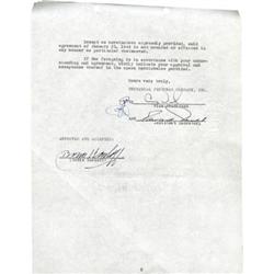 Boris Karloff Signed "HoF" Contract Amendment
