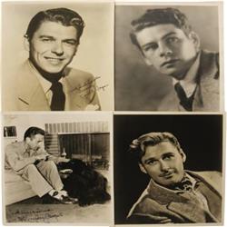 Bogart, Flynn, Muni, and Reagan Signed Photos