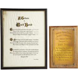 Ward Bond Award and Tribute Plaques