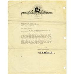 MGM Agreement and Court Order Letter to Our Gang