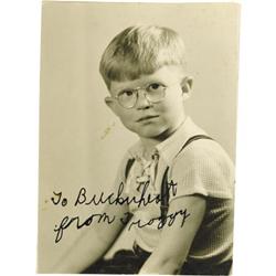 Froggy Signed Photo to Buckwheat. 3 x 4 portra