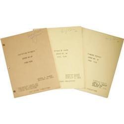 Henry Calvin "Zorro" Shooting Scripts, Set of 3