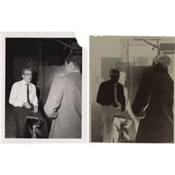 Photo of James Dean on "Rebel" Set w/Negative