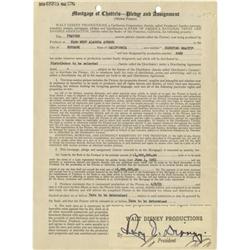 Roy O. Disney Signed "Sleeping Beauty" Mortgage