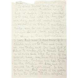 Greta Garbo Handwritten Letter