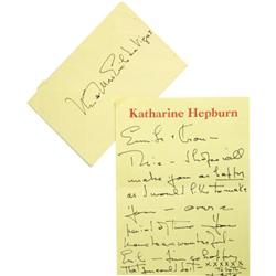 Katharine Hepburn Handwritten Letter