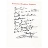 Image 1 : Katharine Hepburn Handwritten Note