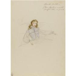 Katharine Hepburn "Little Women" Costume Sketch