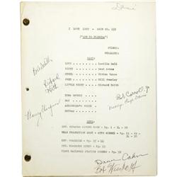 Cast and Crew Signed "I Love Lucy" Script