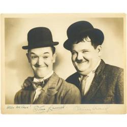 Laurel and Hardy Signed Photo. This is the Stan