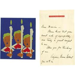 Virginia Bruce Gilbert Condolence Letter & Card 