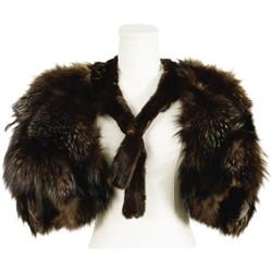 Marian Marsh Owned and Worn Silver Fox Capelet 