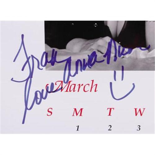 Anna Nicole Smith Signed Guess Calendar