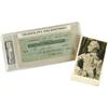 Image 1 : Rudolph Valentino Signed Check And Postcard