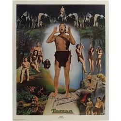 Johnny Weissmuller Signed Lithographic Poster