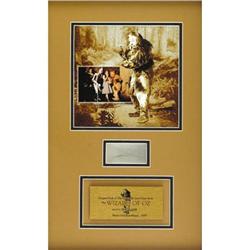 Framed Lock of Hair "Wizard of Oz" Cowardly Lion