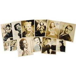 Twelve Vintage Signed Hollywood Stars Photos