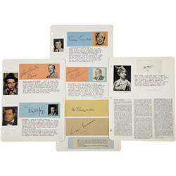 Al Jolson, Mae West & Other Autographs