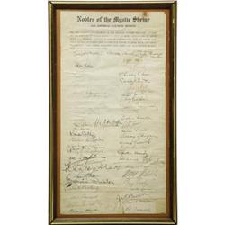 Lombard, Lloyd, Gable, Cooper Signed Invitation