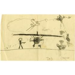 Peter Fonda Picture Drawn for his Father at Age