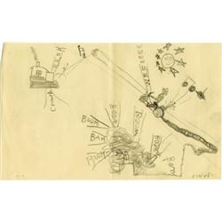 Peter Fonda Hand-Drawn Picture, Age 8, 1948