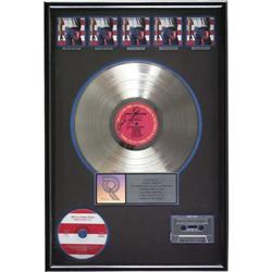 Bruce Springsteen Autographed Platinum Award