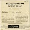 Image 2 : Buddy Holly "That'll Be the Day" EP (Decca 2575,