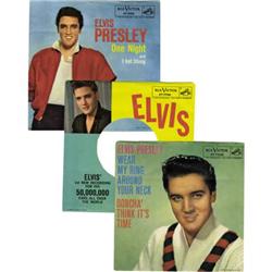 Elvis Presley 45 w/Picture Sleeve Group of 6 (RC